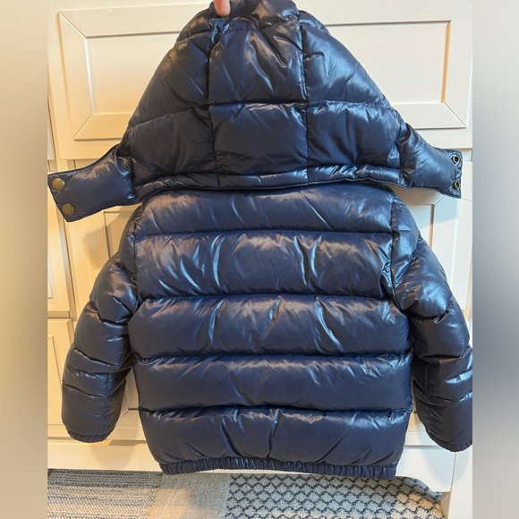 Polo Ralph Lauren Navy puffer Down Hooded Jacket  Size 4 - Picture 5 of 6